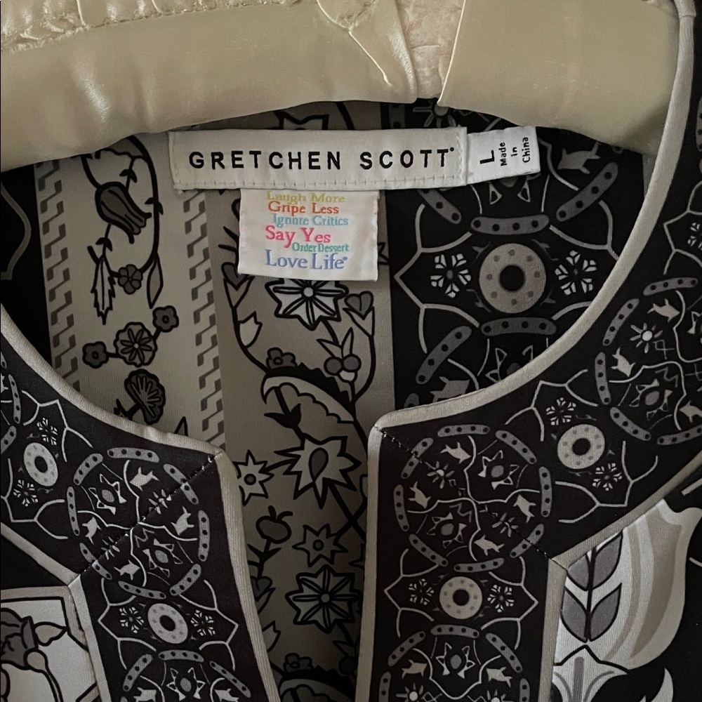 Gretchen Scott Black and White Patterned Tunic - Picture 2 of 5